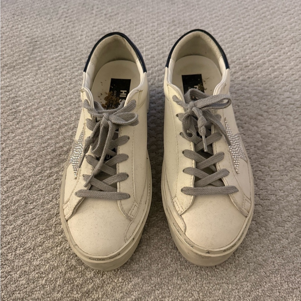 Golden Goose Hi Stars with Crystals